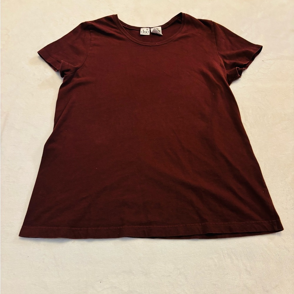 Duo Maternity Brown Short Sleeve Tee Size Medium EUC